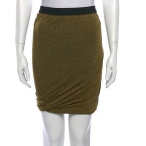 T by Alexander Wang Green stretch skirt